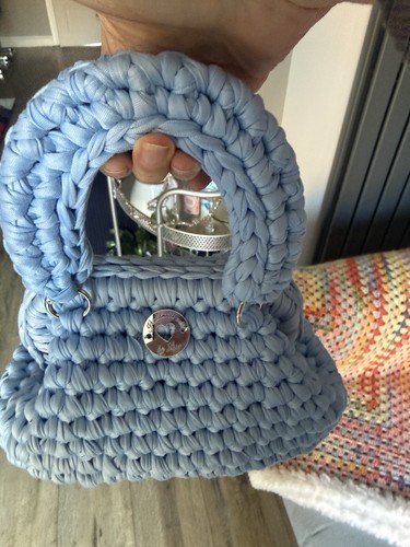 Handmade baby blue lined bix - handmade,