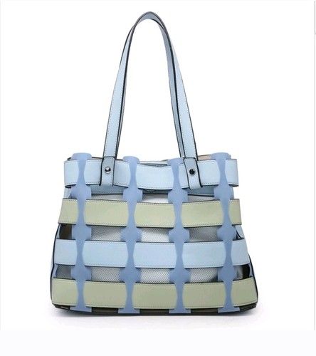 Light blue shoulder handbag - light,