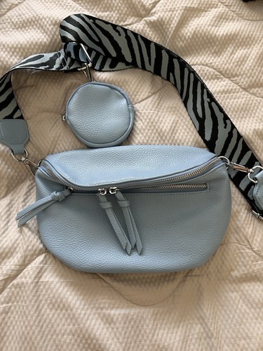 Baby blue shoulder bag - baby, with