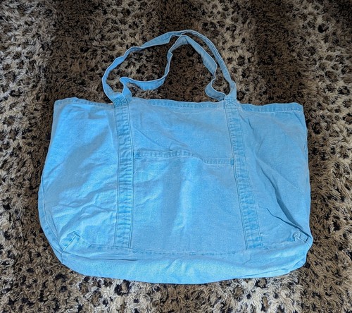 Baby blue soft casual bag - blue,