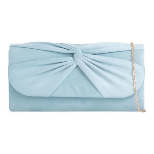 Women pleated suede clutch bag - women,